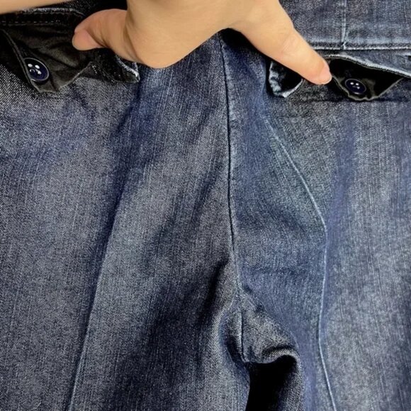 EDITOR Wide Leg Jean Denim Dress Pants - Picture 7 of 7